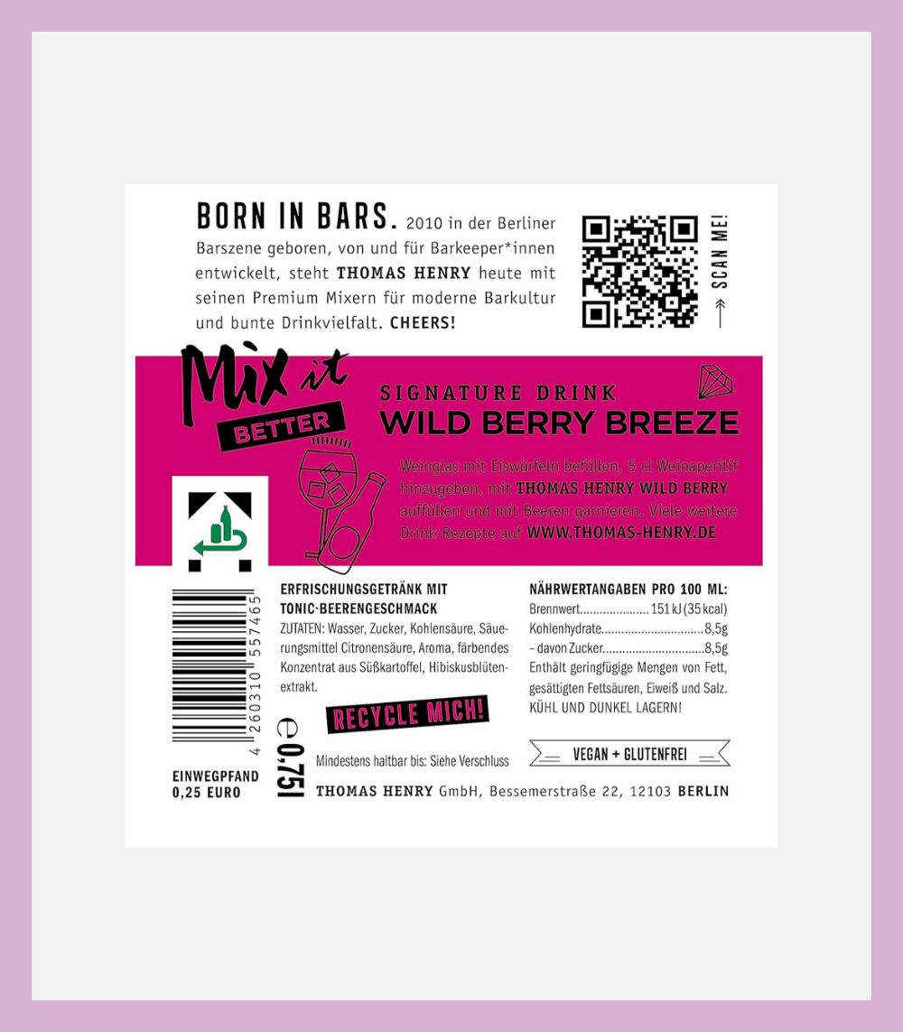 FRENCH WILD BERRY BUNDLE | UNDONE NO. 8 & 2x THOMAS HENRY WILD BERRY 0,75l